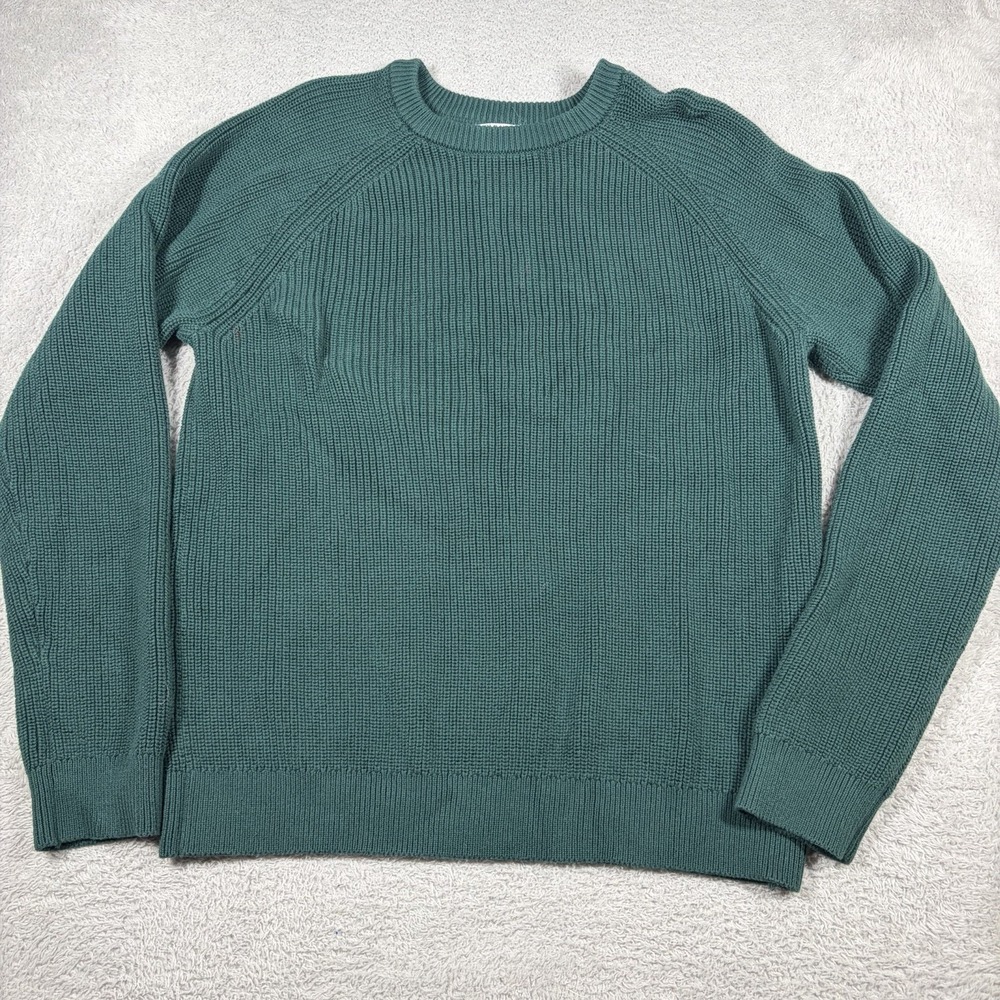 Old Navy Knit Sweater Mens XL Green Fisherman Heavy Weight